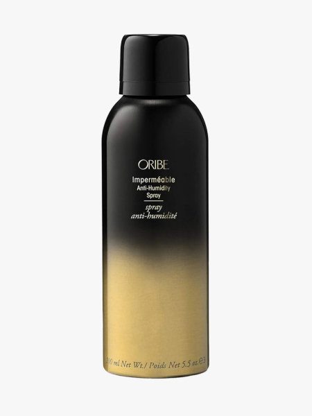 Oribe Impermeable Anti-Humidity Spray in branded component on a light gray background