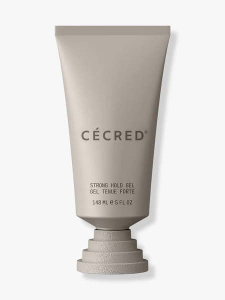 Cécred Strong Hold Gel greige tube on light gray background